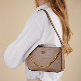 Katey mini Guess taska, ljósbrún