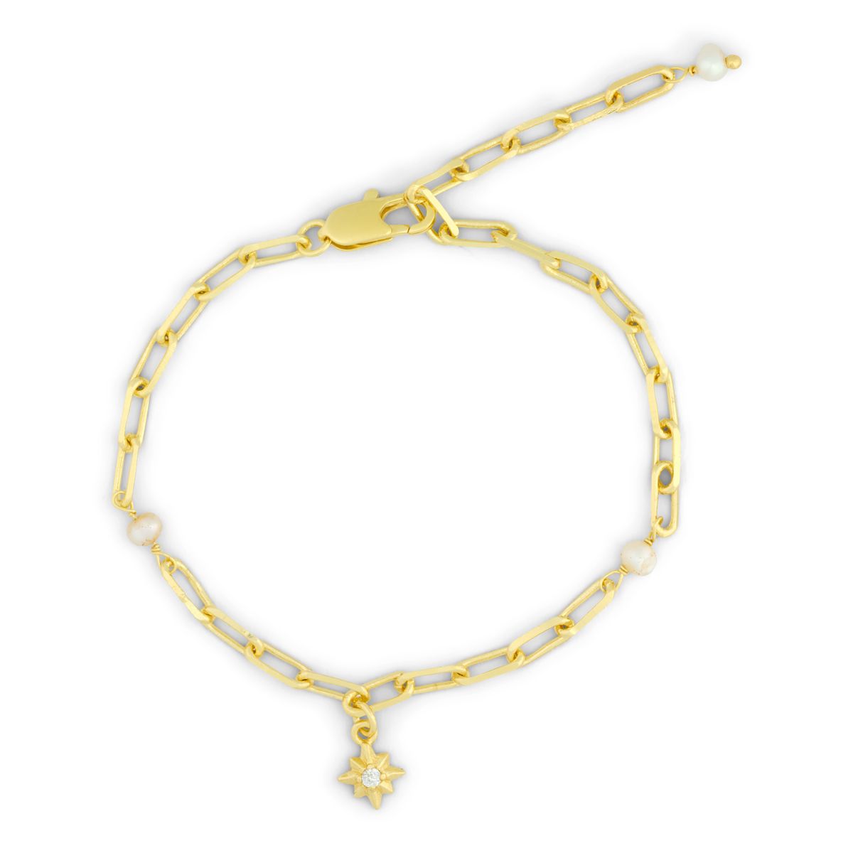 Armband með stjörnu, gyllt