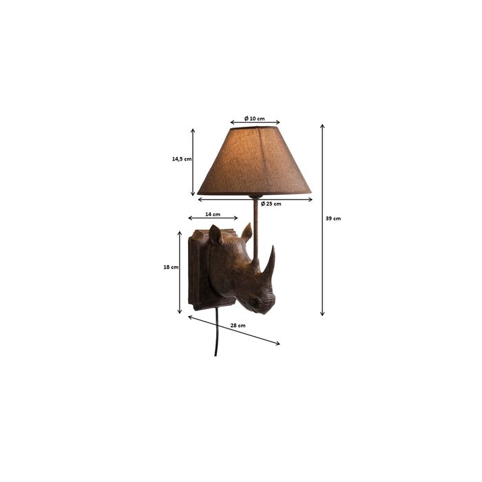 Rhino vegglampi