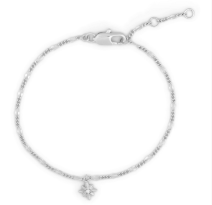 Armband með stjörnu, silfur