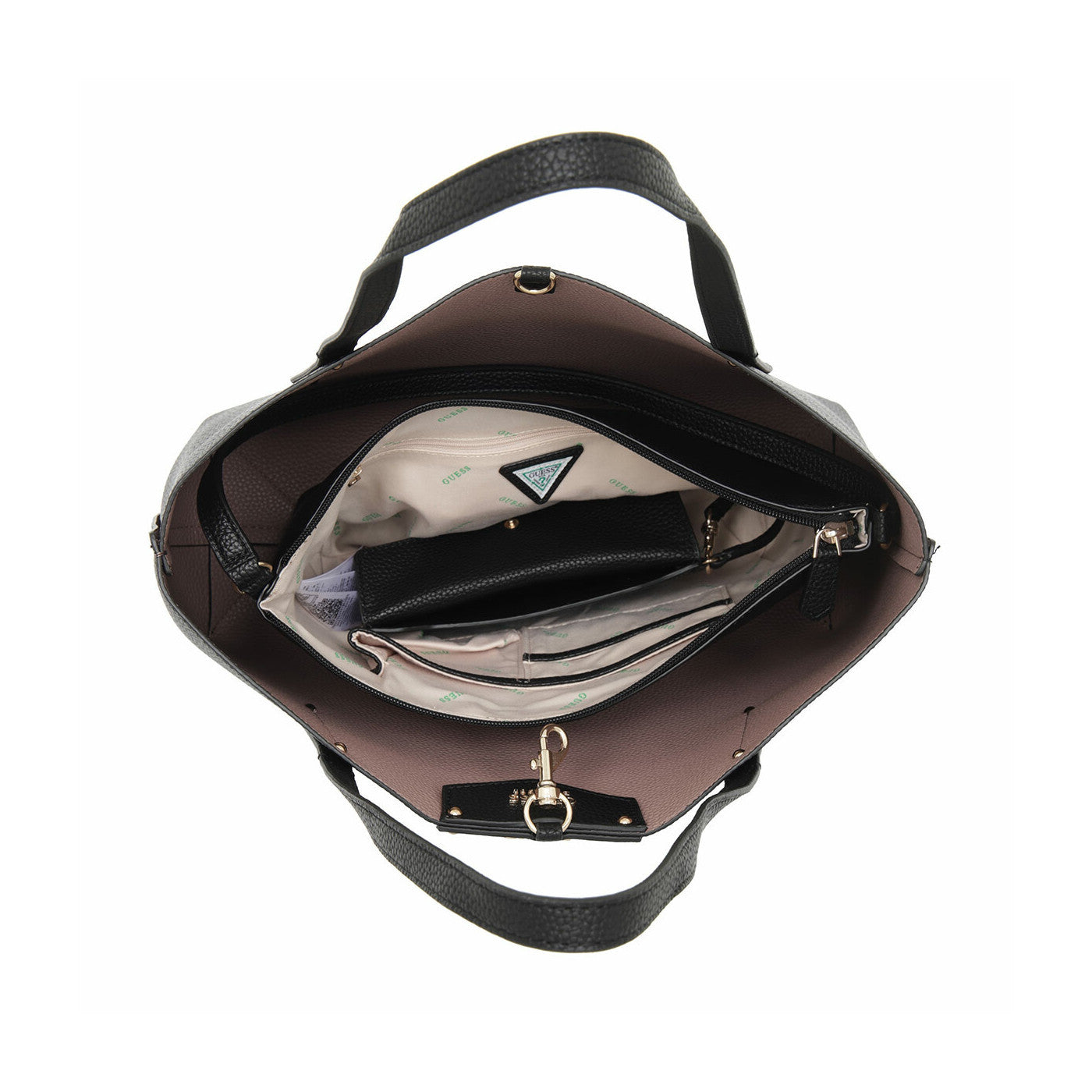 Brenton Guess 3 in 1 shopper veski, svart