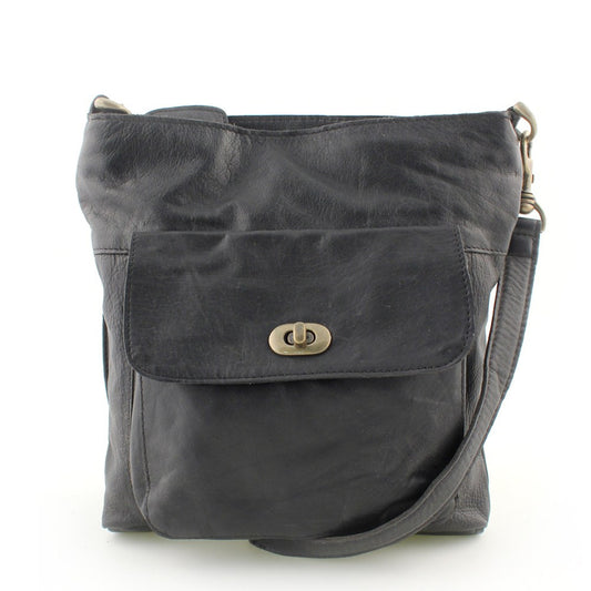 Kay leðurtaska, svört