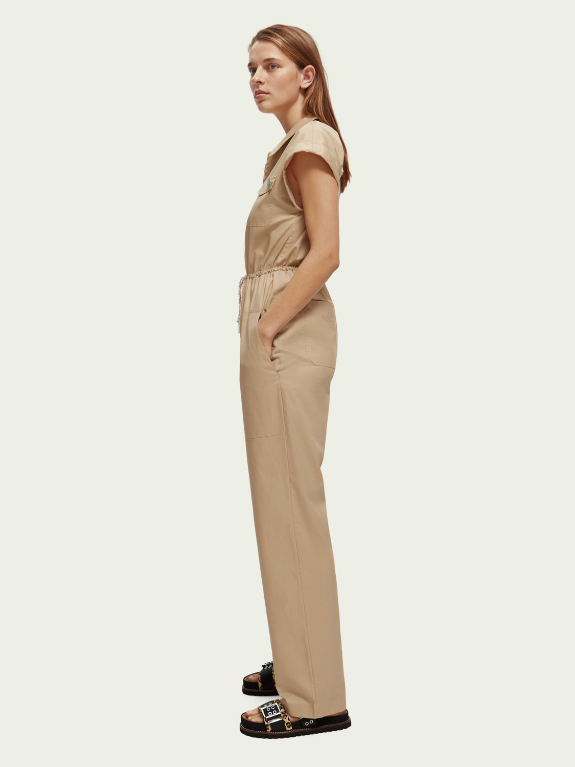 Military samfestingur, beige