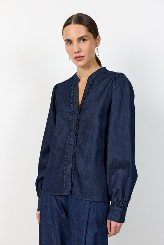 Pietta 2 gallablússa, dökkblá