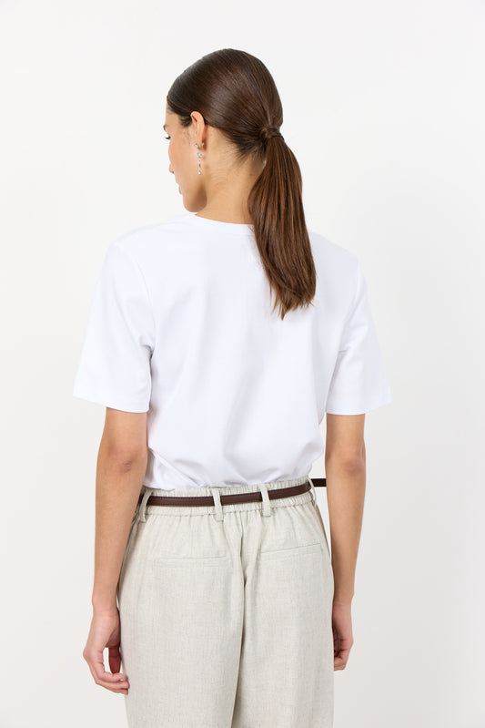 Paloma stuttermabolur, hvítur