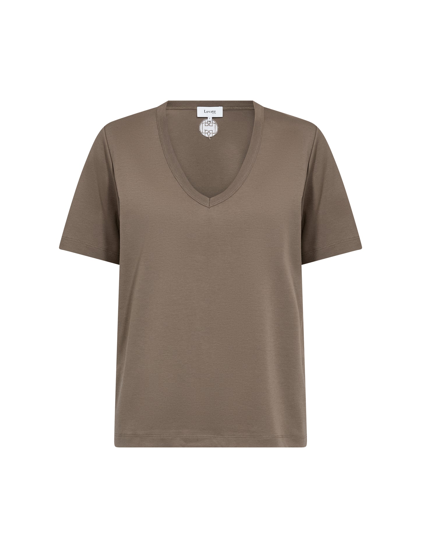 Paloma stuttermabolur, brúnn