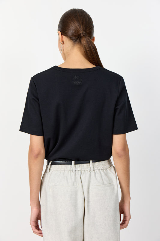 Paloma stuttermabolur, svartur