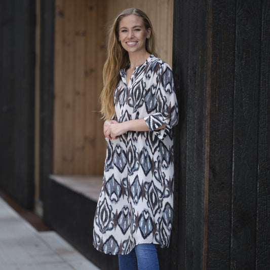 Frederikke kjóll, blár