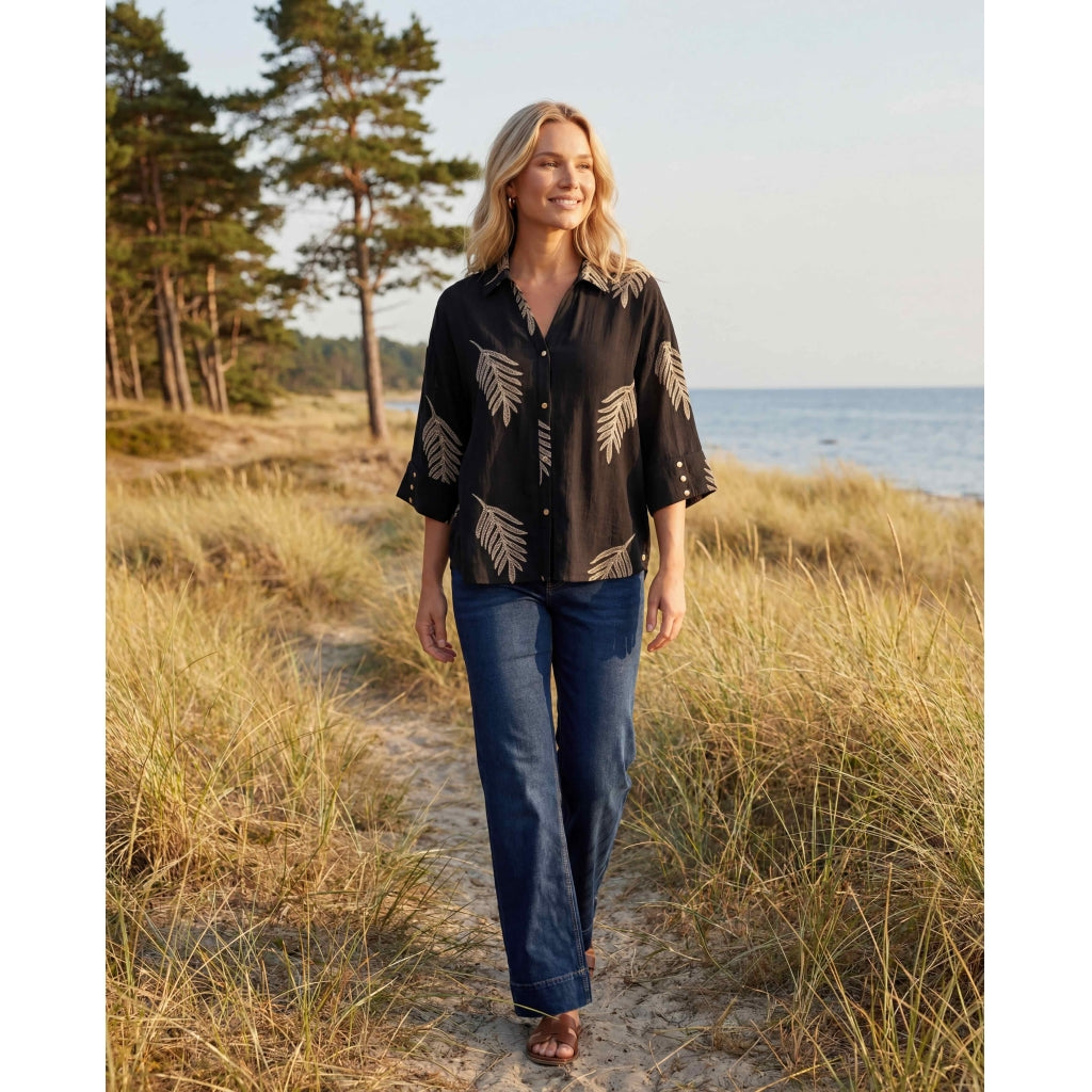 Lydia blússa, svört