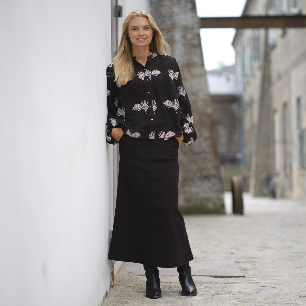 Estelle blússa, svört