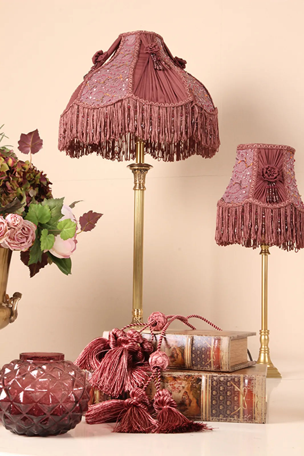 Lampaskermur 20cm, antikbleikur