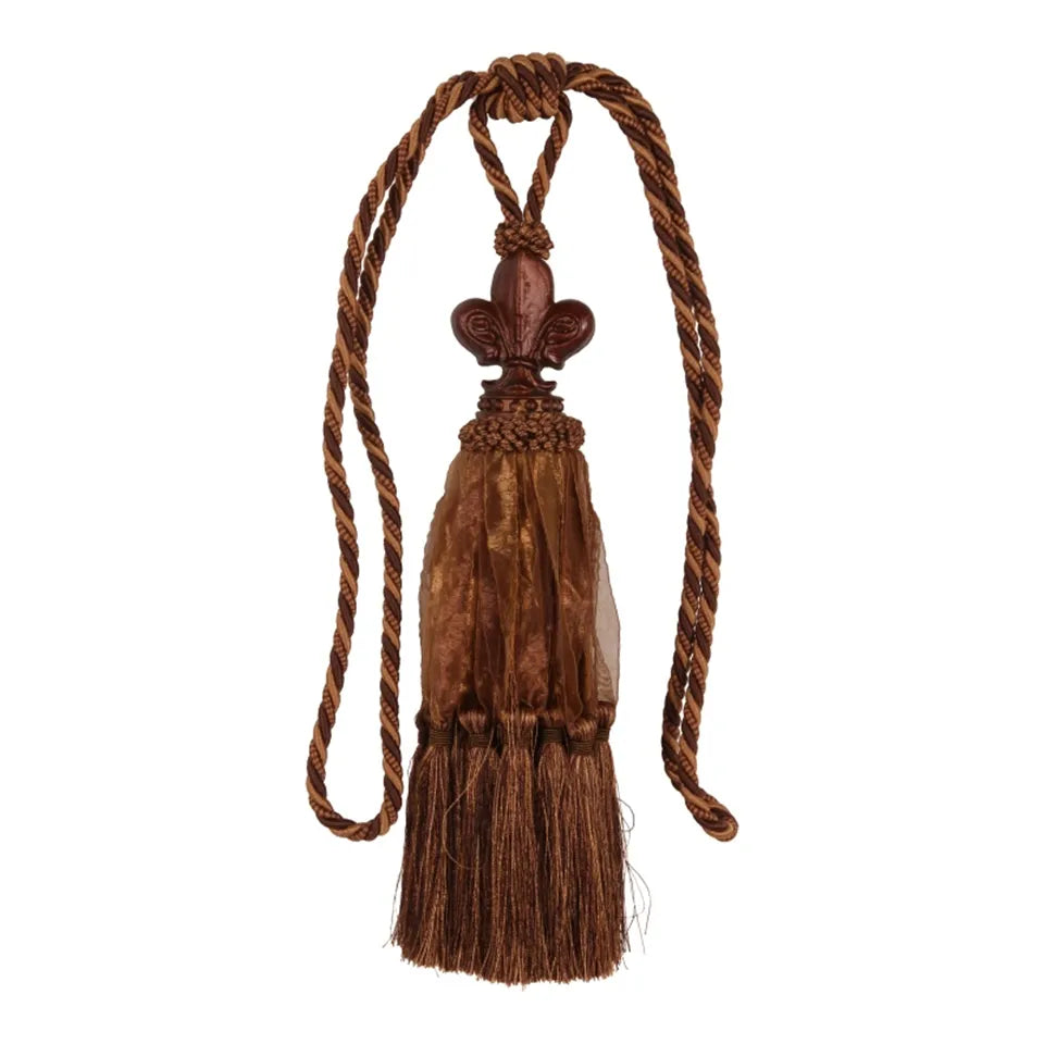 Tassel gardínuhengi, brúnt