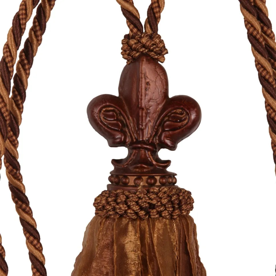 Tassel gardínuhengi, brúnt