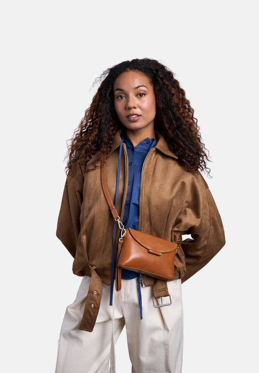 Sonia clutch, tan