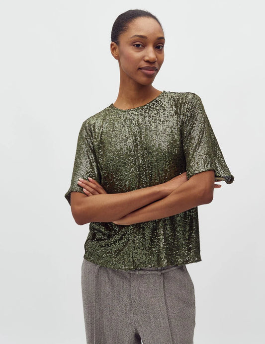 Emrilla-M pallíettutoppur, grænn