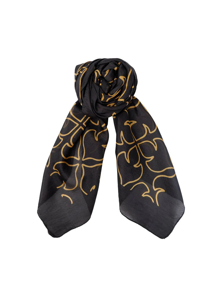 Elona silkiklútur, svartur