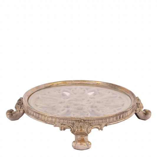 Deco bakki með glerplötu