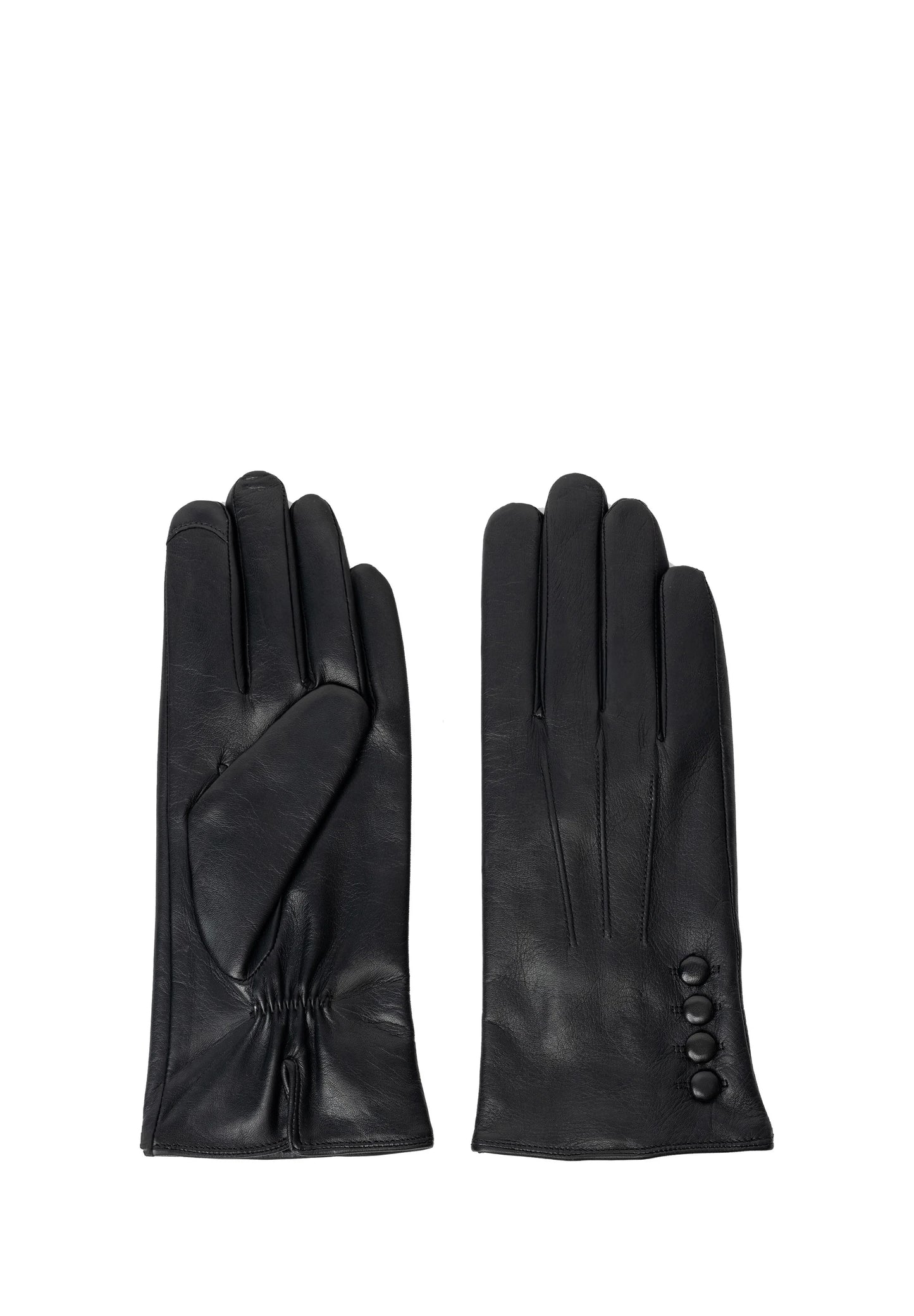 Karly leðurhanskar, svartir