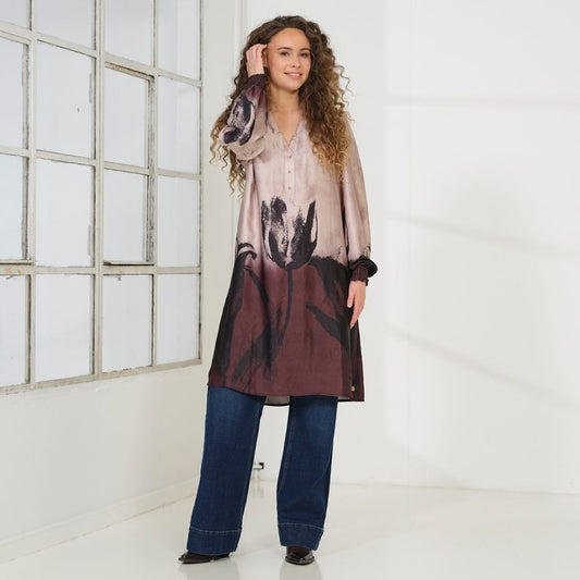 Signe kjóll, brúnn