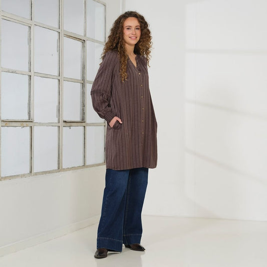 Eleanor kjóll, brúnn