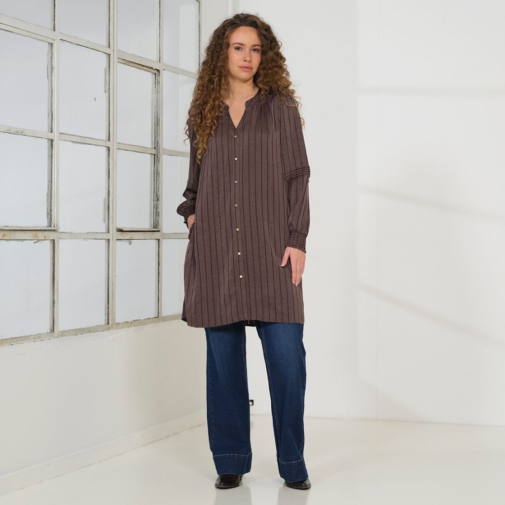 Eleanor kjóll, brúnn