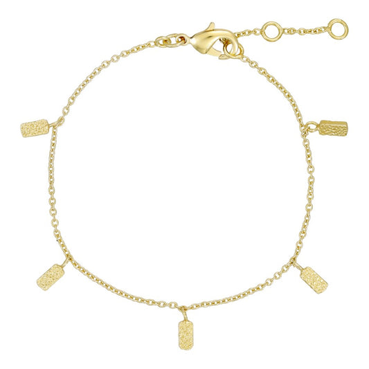 Armband gyllt með plötum