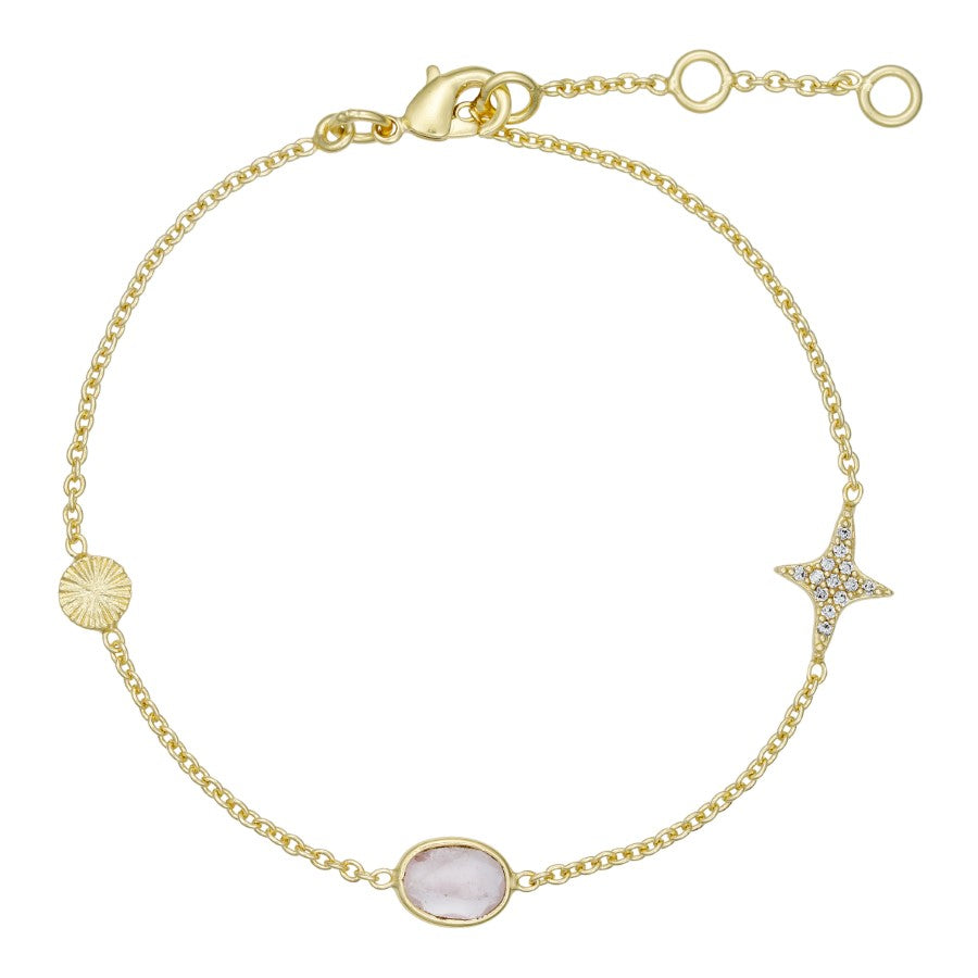 Joanne armband, rose quartz