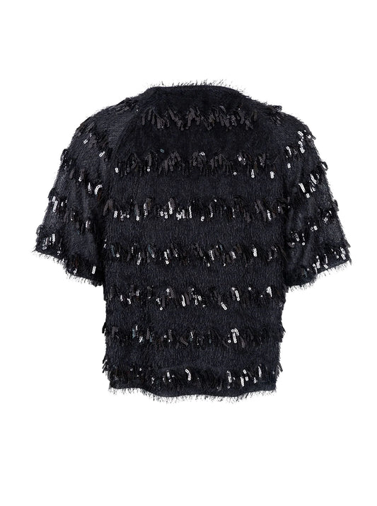 Fitz stuttermabolur, svartur