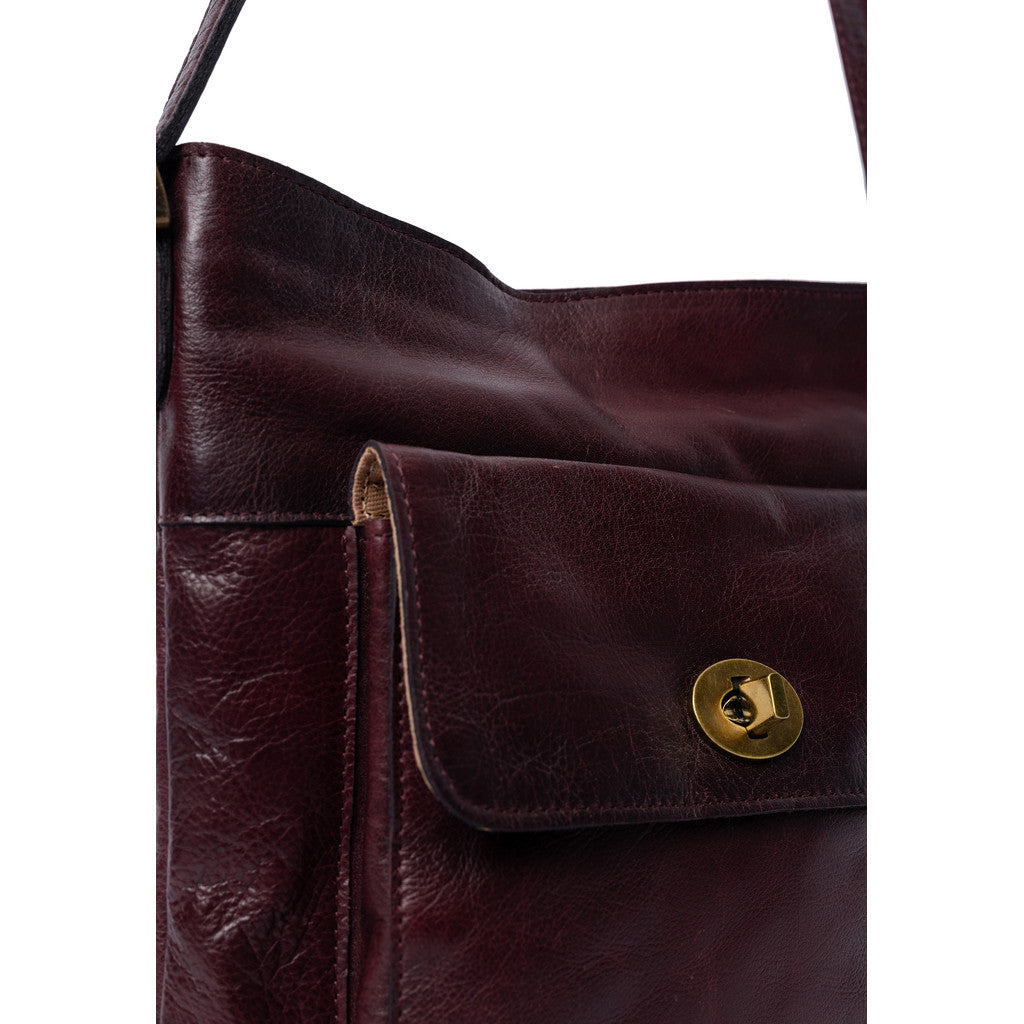 Kay leðurtaska, dark cherry
