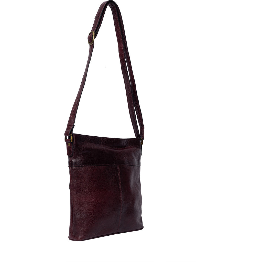 Kay leðurtaska, dark cherry