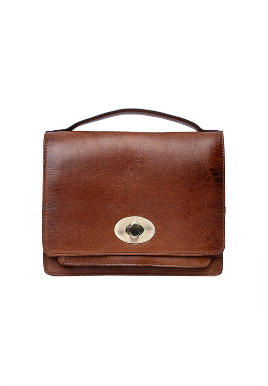 Alba leðurtaska, walnut brún