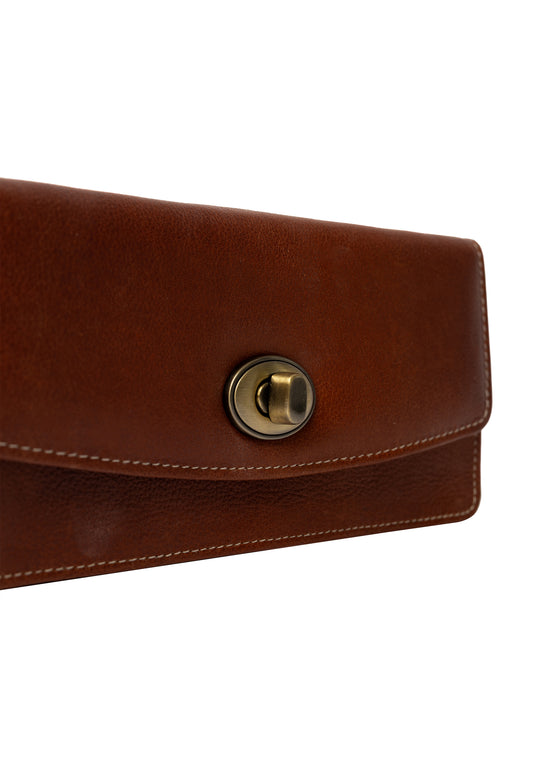 Moa leður seðlaveski, cognac