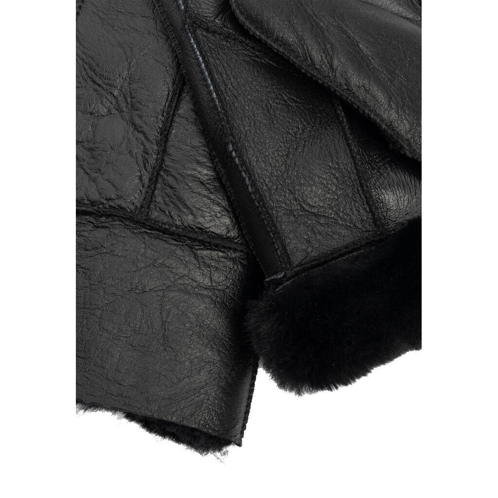 Henny leðurlúffur, svartar