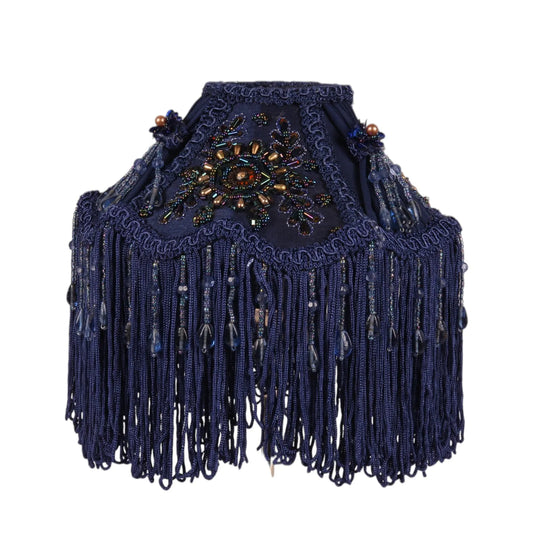 Lampaskermur m.kögri, blár