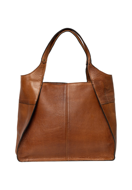 Jona leðurtaska, walnut