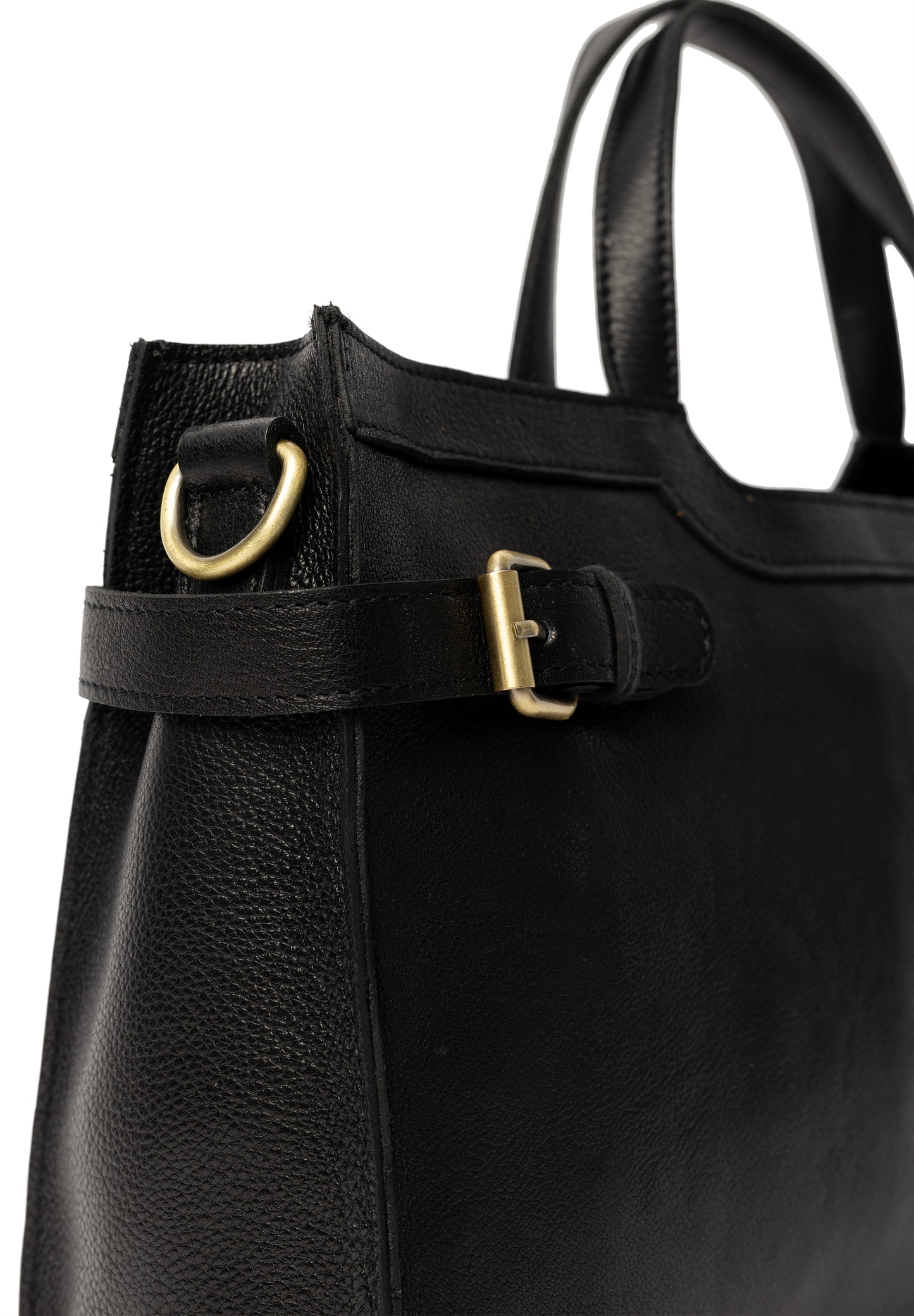 May leðurtaska minni, svört