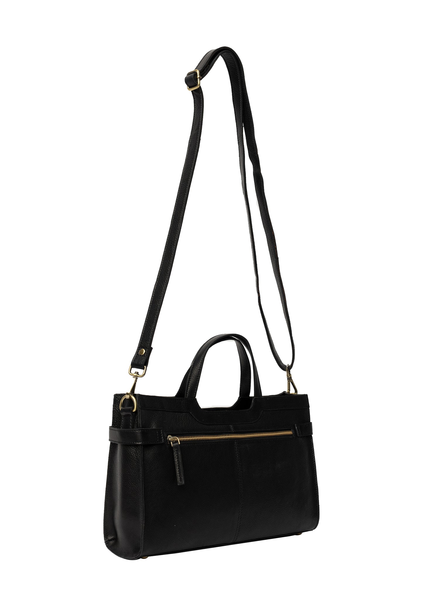 May leðurtaska minni, svört