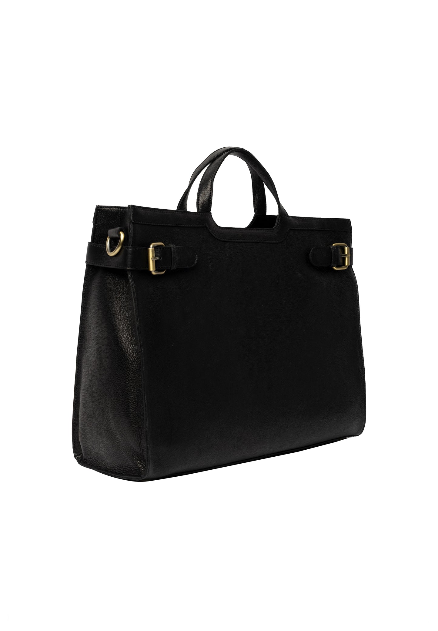 May leðurtaska stór, svört