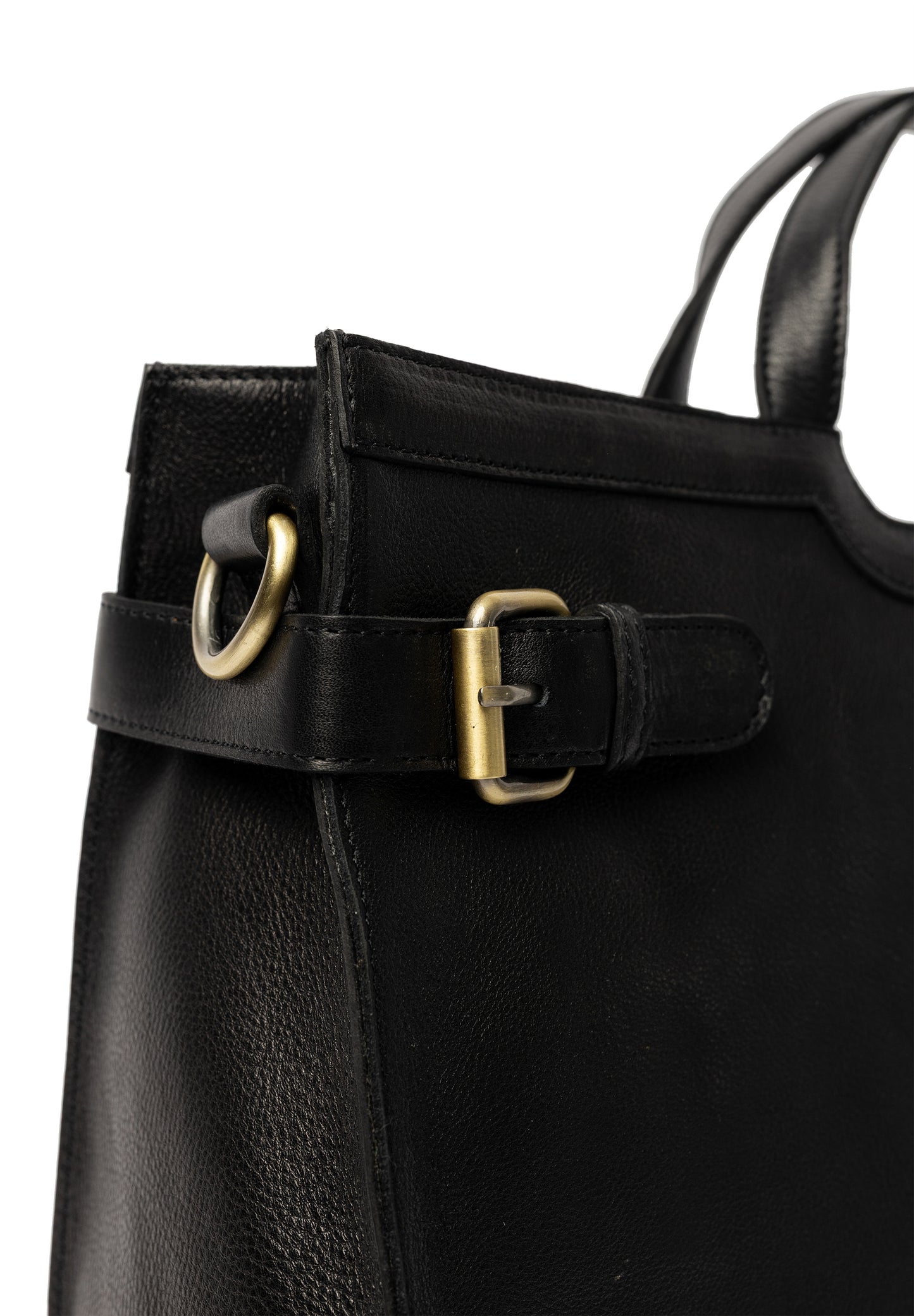 May leðurtaska stór, svört