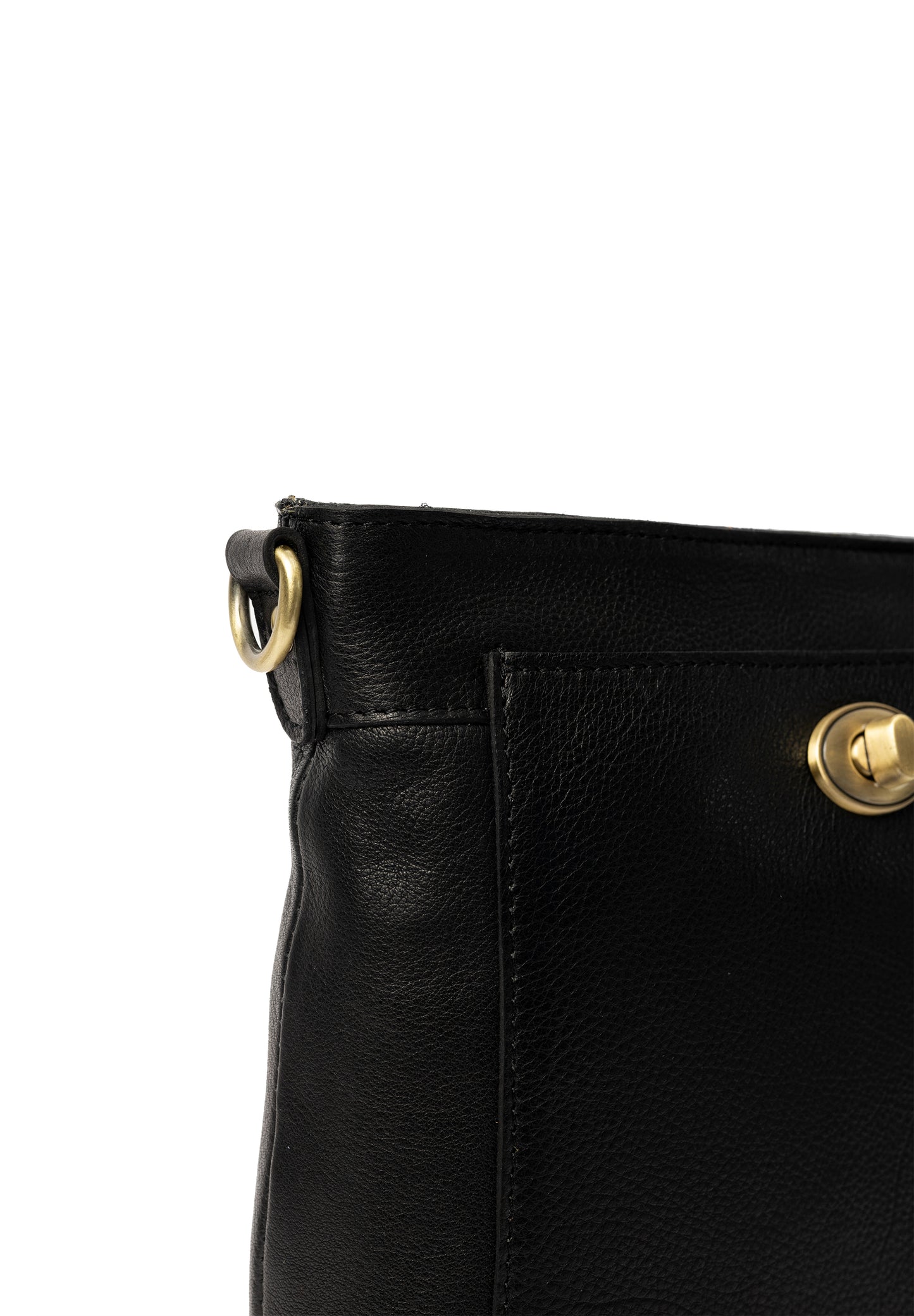 Moa leðurtaska, svört