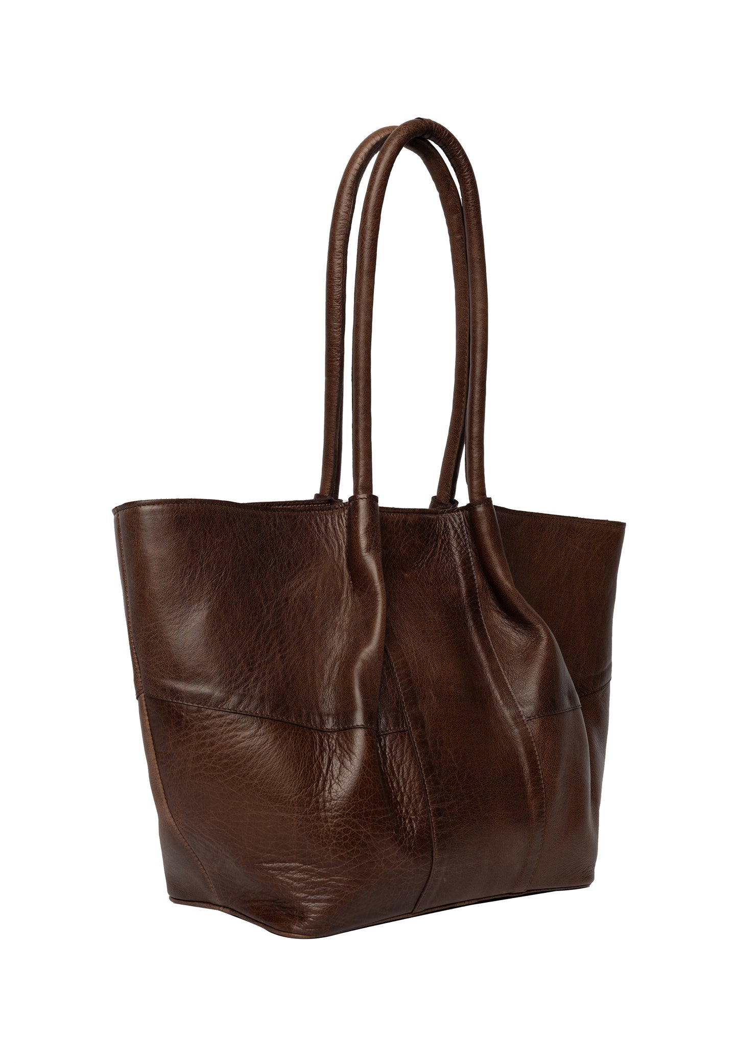 Mane leðurtaska minni, woodsmoke brún