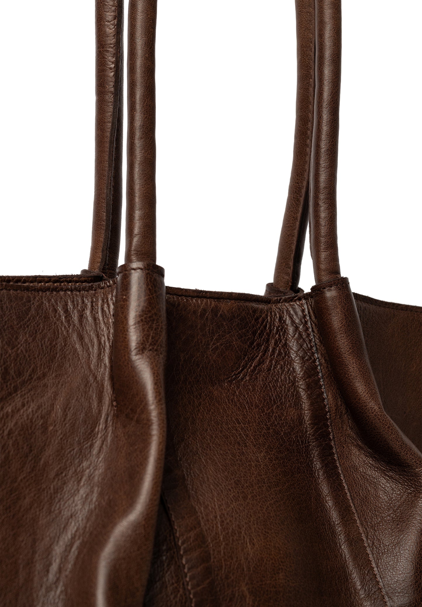 Mane leðurtaska minni, woodsmoke brún