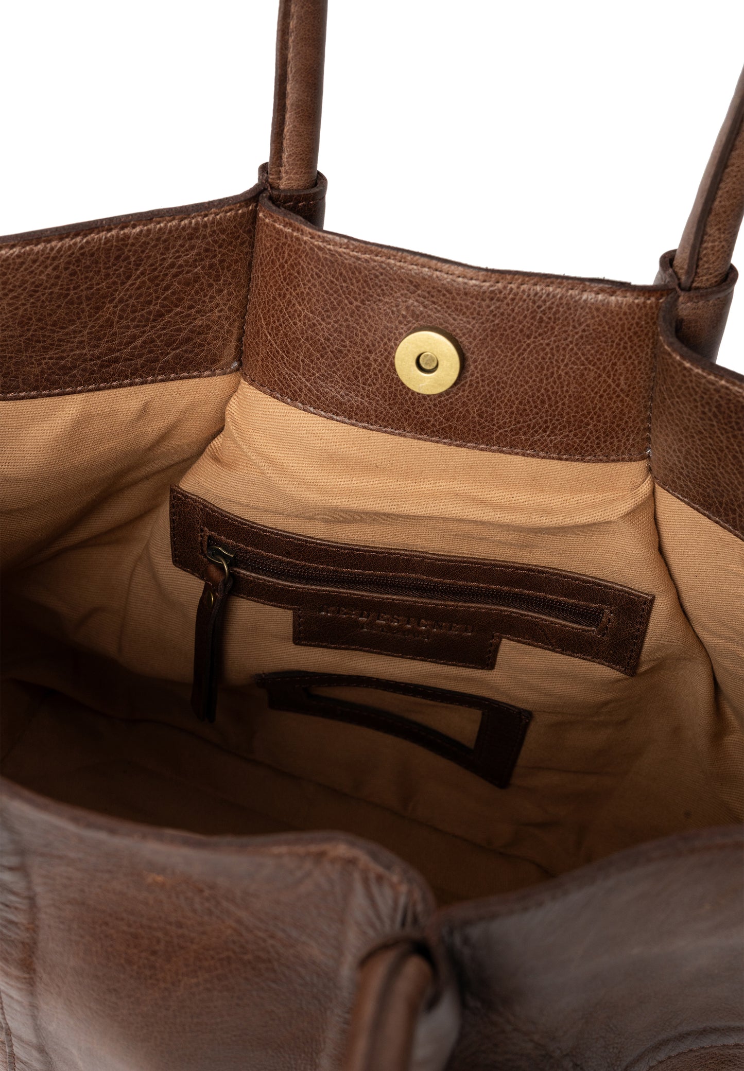 Mane leðurtaska minni, woodsmoke brún