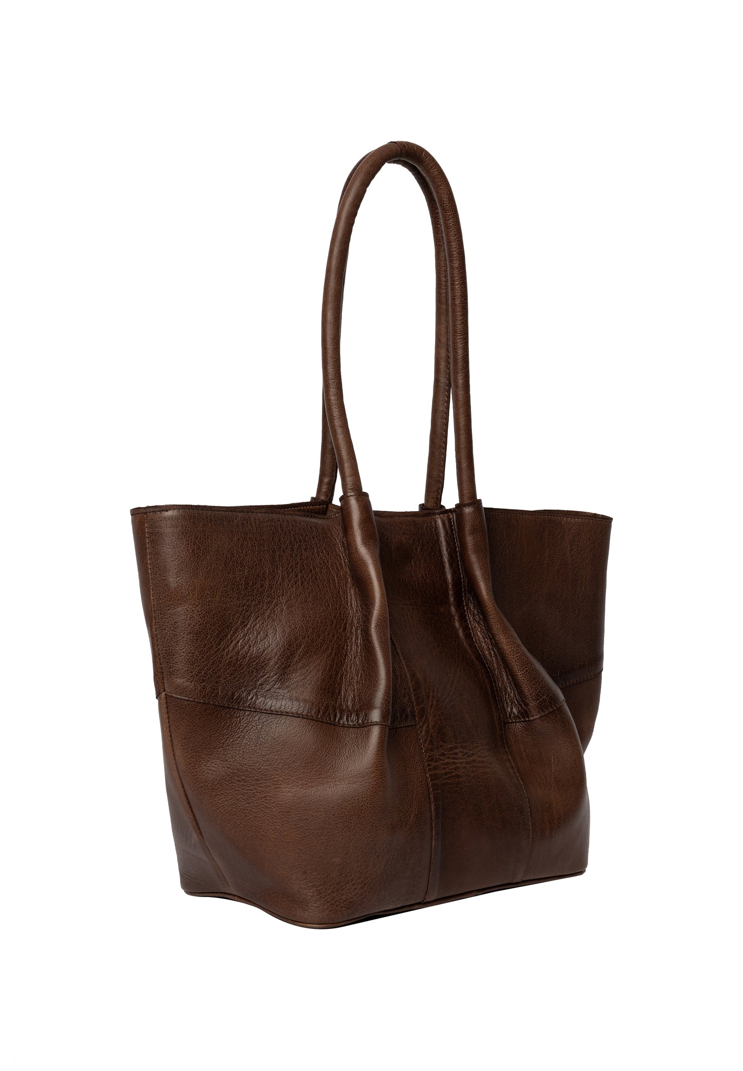 Mane leðurtaska minni, woodsmoke brún