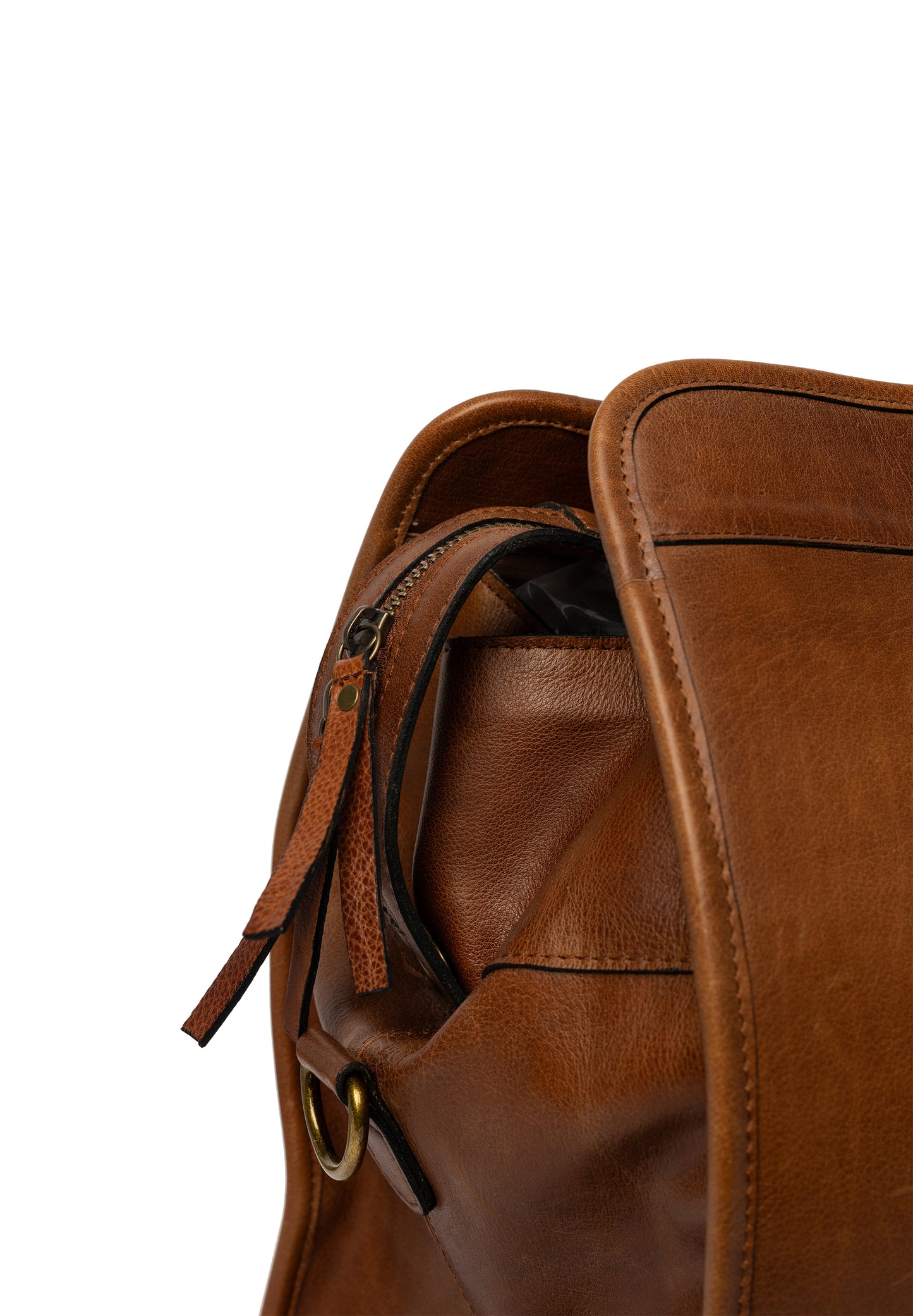 Mumi weekend leðurtaska, walnut