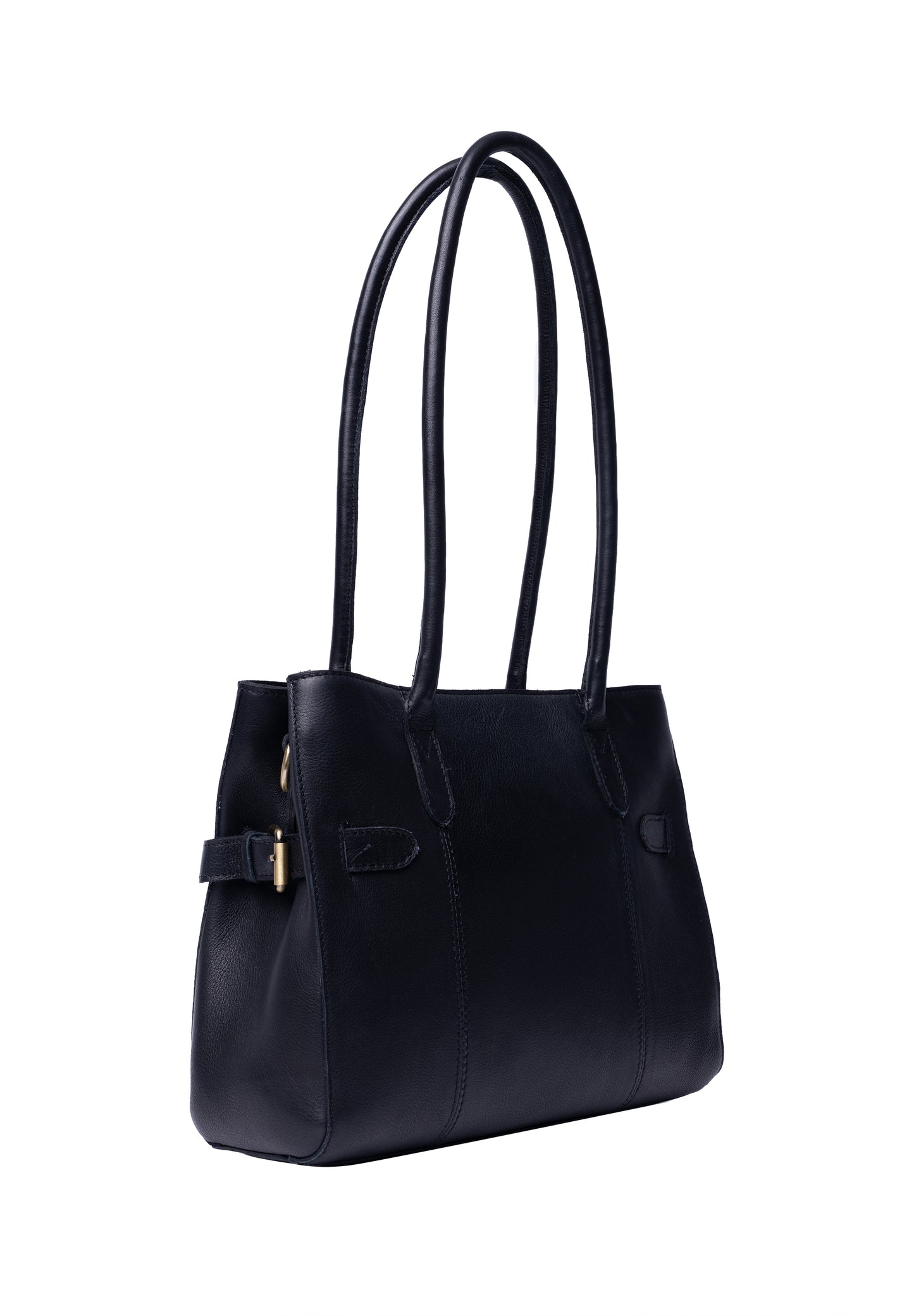 Nellie leðurtaska, svört