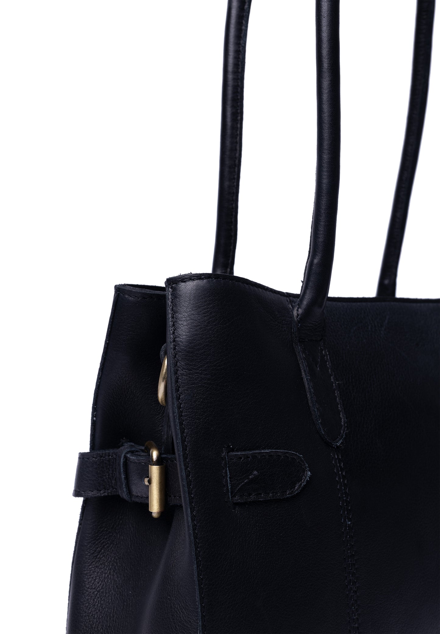 Nellie leðurtaska, svört