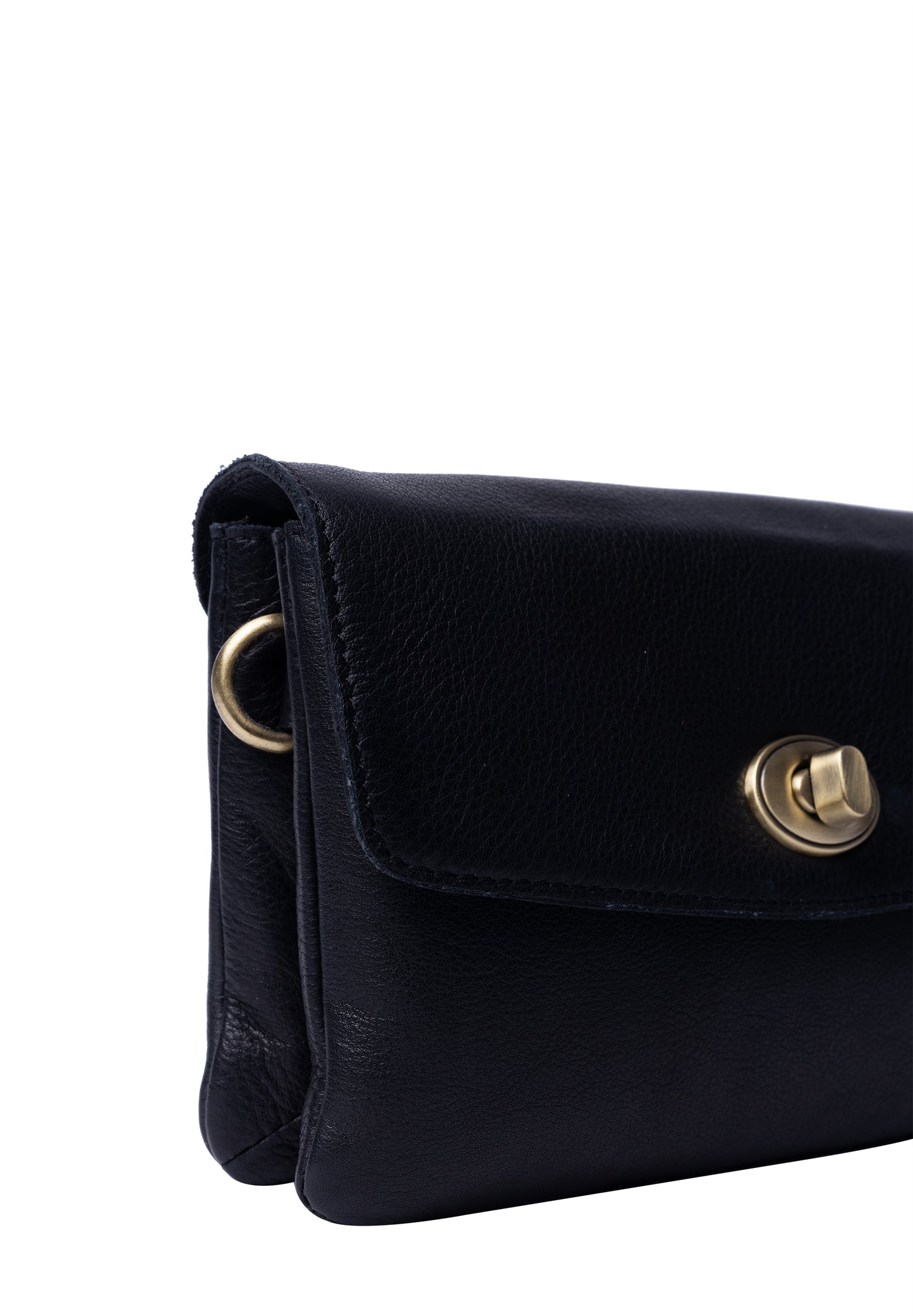 Nisha leðurtaska, svört