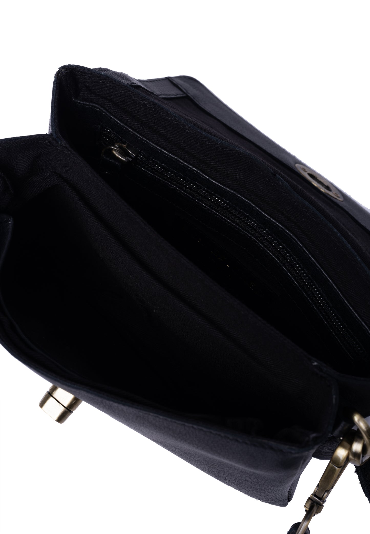 Nisha leðurtaska, svört