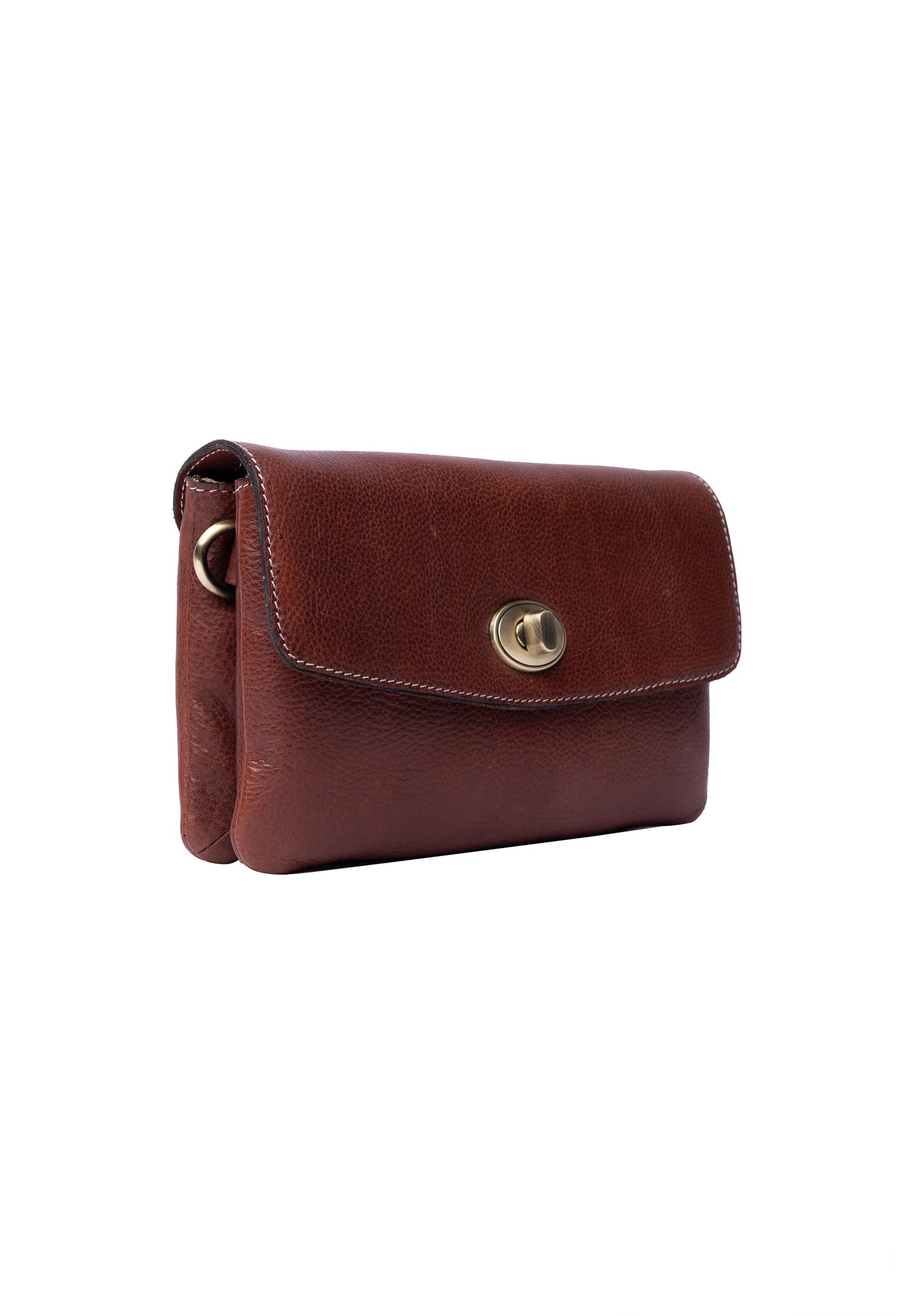 Nisha leðurtaska, cognac